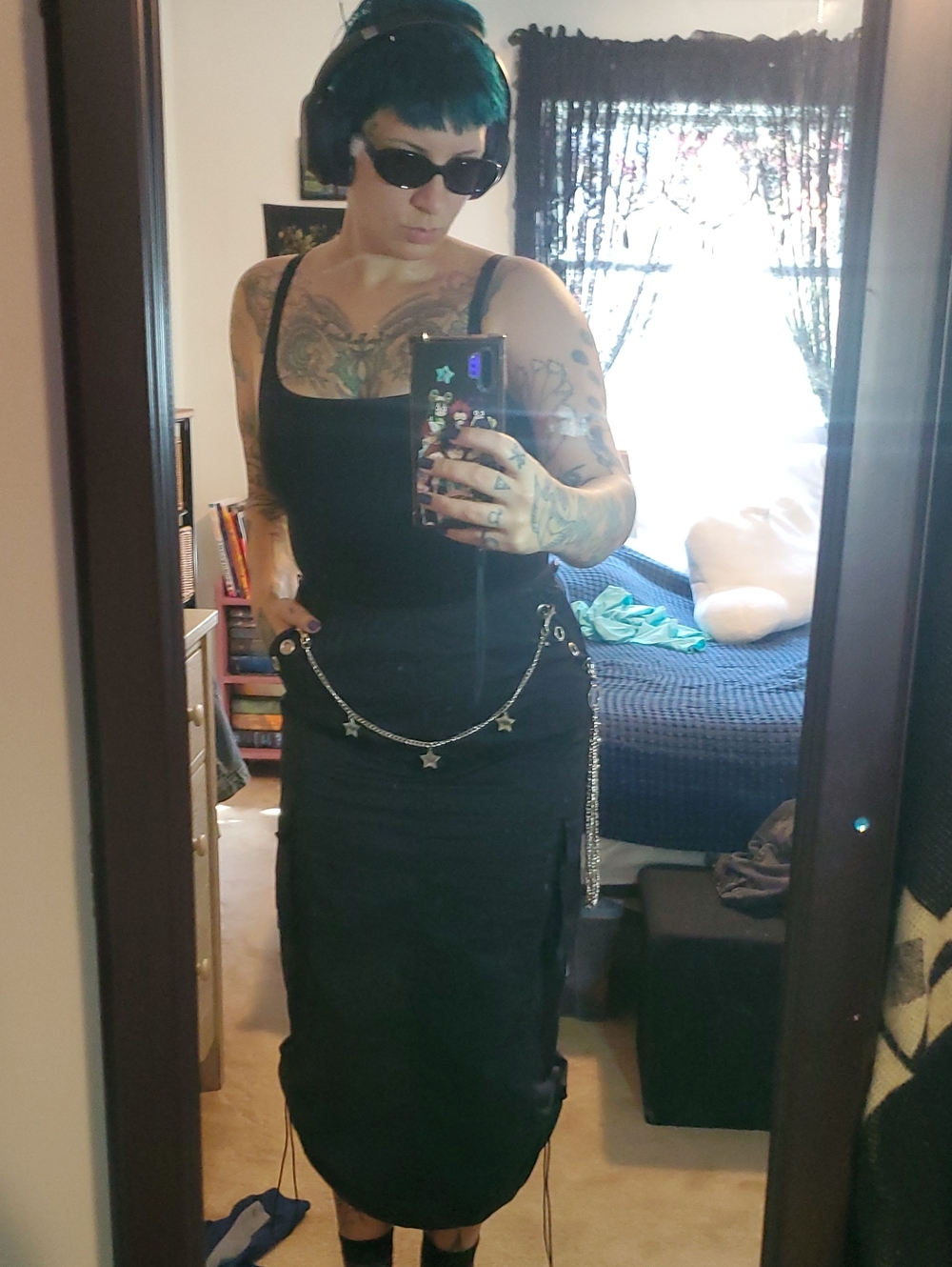 Maxi Goth - Grunge Parachute Skirt